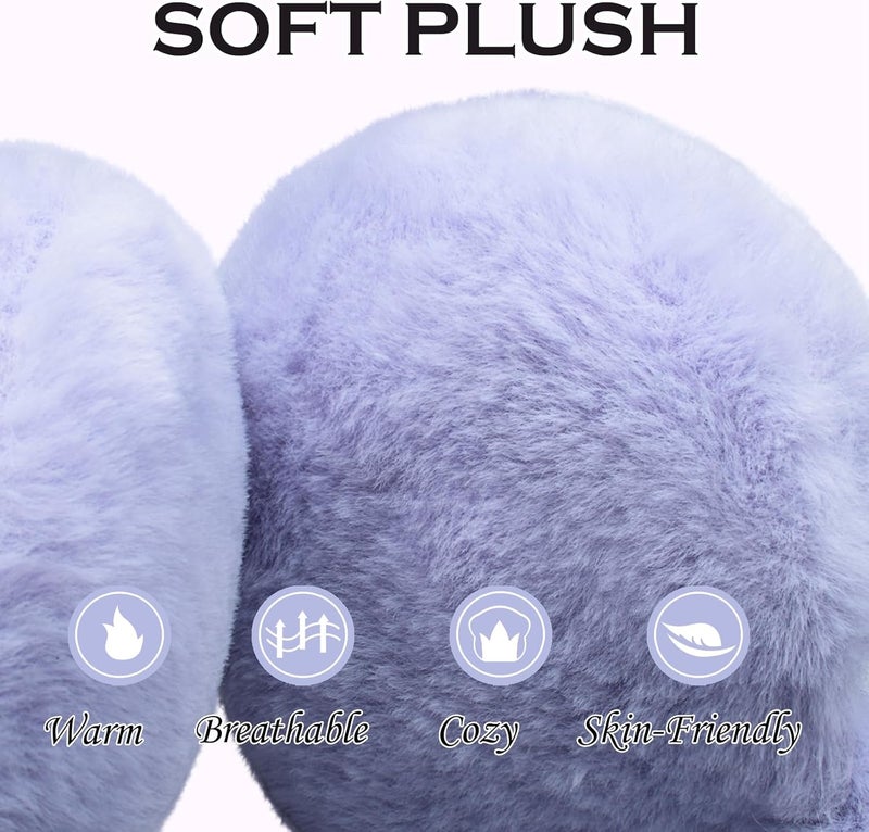 EDCYF Ear Muffs Gloves Set for Kids Girls Winter Ear Muffs Adjustable Sequins Warm Earmuffs Furry Outdoor - Image 3